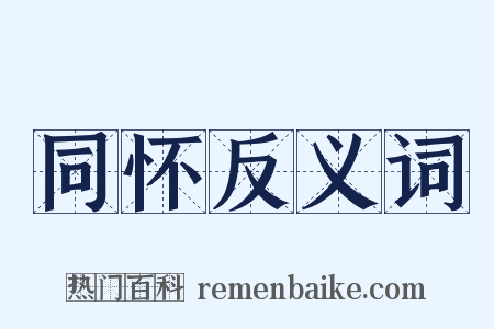 同怀反义词是什么意思的图片